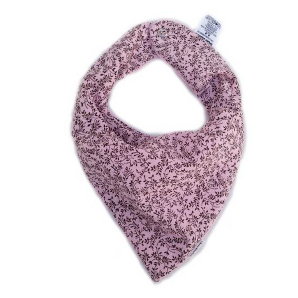 Babador Bandana - Floral Marrom - BazarBizarro