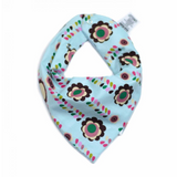Babador Bandana - Floral Retrô Azul - BazarBizarro