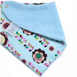 Babador Bandana - Floral Retrô Azul - BazarBizarro
