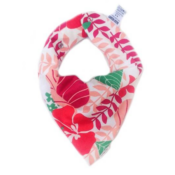 Babador Bandana - Floral Vermelho - BazarBizarro